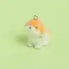 Colgante de Perrito Estéreo Lindo con Terciopelo de Resina para Funda de Teléfono Móvil, Bolso, Llavero DIY, Accesorios de Colgante Decorativo para Joyería