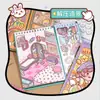 Libro de Pegatinas Decorativas Juego Desafío Little Mochi Patrones Pequeños Pegatinas 3D para Niñas Juguetes para Aliviar el Estrés No Requiere Cortar