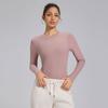 Playera Delgada Suave y Cera de Manga Larga con Camiseta Interior Wundermost Ropa de Yoga Ajustada de Alta Elasticidad Slim para Correr Mujeres