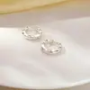 Pendientes de Plata Chapada en Oro y Plata con Diseño Irregular Martillado Europeos y Americanos Pendientes de Moda Tendencia de Nicho Pendientes de Moda