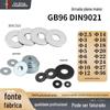 Arruela Plana Alargada Padrão Din9021 Gb96 304/316/Galvanizada/Brunida M6M8M10M12