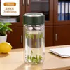 Taza de burbujas con asa de vidrio de doble capa para hombre, nueva taza de oficina de alta temperatura para el hogar 2025 con asa