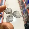 Moda Retro Transfronteriza Europea y Americana Pendientes de Flor de Lujo Ligero de Gama Alta Accesorios de Joyería con Colgante de Flor de Ocho y Borla