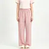 Novas calças de pijama térmicas femininas de outono, tecido escovado dupla face, adequadas para usar ao ar livre, estampa de desenho animado, calças de casa, calças compridas casuais
