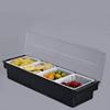 Caja de fruta de plástico de múltiples rejillas caja de condimentos frescos bar bar con rejilla caja de fruta caja decorativa para cócteles venta al por mayor
