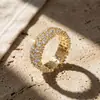 Anillo de moissanita irregular de moda de alta gama estilo ins transfronterizo S925 plata personalidad lujo ligero para mujer