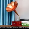 Estilo Antigo Alto-Falante Grande Gramofone Modelo Enfeites Criativos Toca-Discos de Vinil Decoração Suave para Casa Câmera Metabo