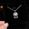 Super Amor Plata de Ley 925 Ruyi Ping An Collar con Candado para Mujer Ins Personalizado Nacional Moderno Antiguo Borla Zircón Cadena Clavícula
