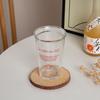 Vaso de Vidrio Transparente con Letras para Uso Doméstico, Vaso Sencillo de Leche para Regalo, Taza de Té, Vaso de Popote de Moda