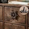 Maçaneta Pequena para Porta de Armário Estilo Europeu Mediterrâneo Retrô Tema Oceano, Maçaneta Francesa Vintage de Luxo Leve para Guarda-Roupa