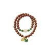 Pulsera de Cuentas de Aromaterapia con Cuentas de Medicina Tradicional China 0.8 Guiyuan + Jade de Cuarzo + Hebilla de Paz de Vidrio Pulsera DIY Venta al por Mayor