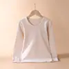 Ropa interior térmica de algodón puro para niños, camiseta base de rayas para adolescentes, cómoda camiseta de forro polar para otoño, top de color liso para niños mayores y estudiantes