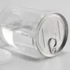 Frasco de Plástico Transparente para Nueces con Tapa de Aluminio en Espiral Fácil de Romper, Contenedor de Almacenamiento Sellado para Mariscos y Frutas Secas, Lata de Plástico Transparente de Fácil Apertura