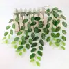 Venta al por mayor directa de fábrica 3 horquillas simulación colgante hojas verdes de azufaifo escena de punto decoración de paisaje simulación