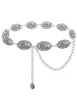 Vestido Feminino 2026 Estilo Quente Cinto Oval Decorativo Versátil Gancho de Metal Corrente para Afinar a Cintura Multicolor
