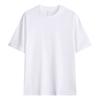 Camiseta de algodón pesado de 240 g de triple aguja, talla europea, doble hilo, hombro caído pequeño, corte holgado, cuello redondo, camiseta transfronteriza europea y americana, logotipo para hombre