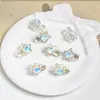 Ding Yi Sueño Flotante Estrella Doble Luna Fría Chapado Efecto Luminoso Perlas con Agujero Pasante Accesorios DIY Materiales para Cadena de Teléfono