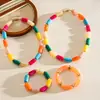 Pulsera y collar acrílicos de gradiente cilíndricos transfronterizos europeos y americanos, cadena para la clavícula de bloques de color dopamina, joyería de lujo ligero de alta gama