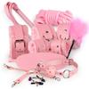 Conjunto de felpa de siete piezas de conjunto de ocho piezas de conjunto de diez piezas de traje de cuero encuadernación de plástico esposas divertidas esposas para pies