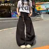 Pantalones de guadaña de nuevo estilo con un ambiente americano de alta gama, geniales, marca moderna unisex, jeans de guadaña casual de corte holgado