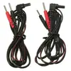 Medidor de seguridad TENS 2.35mm codo uno arrastra dos lámina de cobre rojo negro Pin de alambre Pin de alambre 2.0mm Rojo Negro