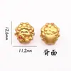 Pulsera de oro artesanal con forma de bolsa de fufu de flor de durazno, método antiguo, calabaza koi, aleación de alta conservación del color, con orificio pasante de aceite, accesorios de joyería