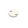 En stock etiquetas redondas y ovaladas de acero inoxidable 304 con doble agujero, se pueden grabar con láser, accesorios para joyería DIY colgante