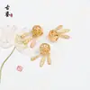 Accesorios Sencillos Tradicionales Chapados en Oro Colgantes Pequeños Accesorios para Pulsera Tejida DIY Collares con el Personaje para Bendición, Candado, Colgante de Lazo