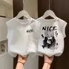 Algodón Puro Ropa de Verano para Niños Chaleco para Niños Nuevo Estilo Top Manga Corta Sin Mangas Ropa de Verano Camiseta sin Mangas para Bebé Ropa Exterior Camiseta