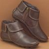 Comércio Exterior Sapatos Femininos Bico Redondo Zíper Lateral Botas Martin Botas Femininas Botas Casuais de Couro Feminino Amazon Tamanho Grande Cor