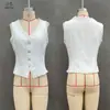 Chaleco top de mujer sin mangas con cuello en V de encaje retro francés, ajustado a la cintura, de corte slim, con diseño europeo y americano, para mujer, transfronterizo