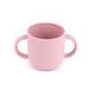 Taza de Leche para Niños de Silicona de Grado Alimenticio Transfronteriza, Asa Binaural para Bebé, Vaso para Agua para Suplemento Alimenticio, Cuerpo de Vaso Resistente a Altas Temperaturas y Anticaídas
