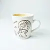 Caneca de Cerâmica Embossada com Esmalte Doraemon Atacado Fofa Desenho Animado Cerâmica Copo de Água Personalizado Criativo Multicor