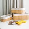 Conjunto Transfronteiriço de Bambu Novo de Fábrica Três Cestas de Armazenamento Armário Armazenamento Material Vegetal de Bambu Caixa de Armazenamento para Diversos