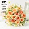 Bestseller Transfronterizo Estilo Bosque Nórdico Mona Rose Ramo de Flores Artificiales Ramo de Boda Comercio Exterior Flores para Decoración del Hogar