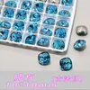 Rhinestones Mixtos K9 de Alta Calidad para Uñas, Rhinestones Brillantes Irregulares de Forma Irregular, Facetados Múltiples, Imitación Azul, Rhinestones Grandes para Uñas