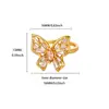 Anillo de Flor de Mariposa de Color Transfronterizo Galvanizado Simple Moda Versátil Estilo Coreano Lujo Ligero Ajustable Anillo para Viaje Diario para Mujeres