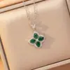 Collar Geométrico Popular Transfronterizo de Cobre Incrustado con Circonita para Mujer, Moda de Lujo Ligero, Estilo de Verano, Cadena para Clavícula de Acero de Titanio que No se Desvanece