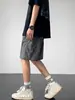 Shorts Deportivos Casuales de Secado Rápido Bordados Color Verde Oscuro Estilo Americano High Street para Hombre