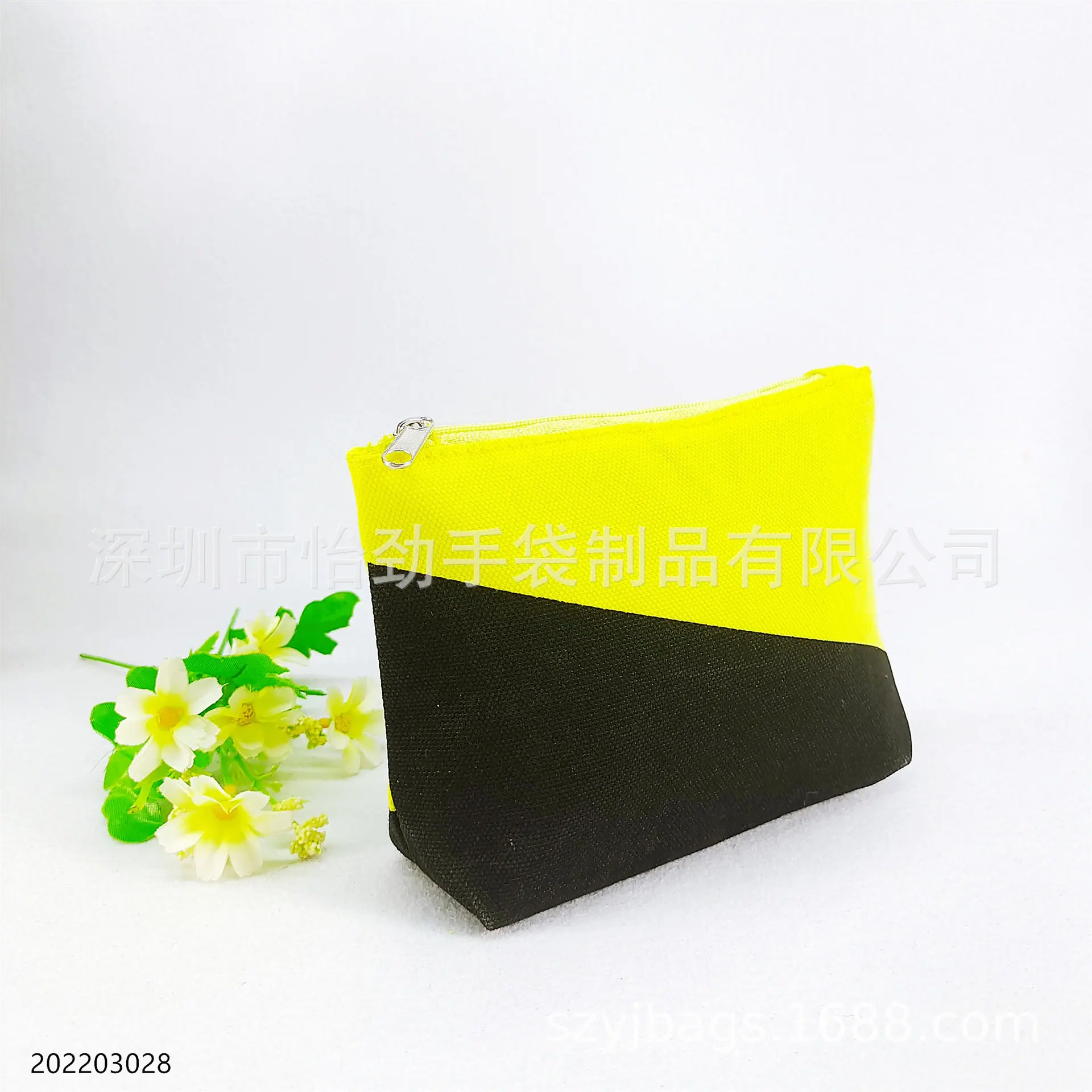间色帆布袋 帆布化妆包