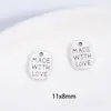 Novos Acessórios para Joias DIY Série de Placas com Letras de Liga Metálica Pingente de Etiqueta com Letra Prateada Antiga Pingente Cruzado Venda Quente Transfronteiriça
