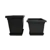 Macetas Cuadradas Negras Gruesas Profundas Extra-Grandes Hechas a Medida de Comercio Exterior para Plantas Verdes, Enredaderas, Clematis Luna para Familias, Empresas e Instituciones