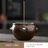 Quemador de Incienso Cerámico de Cuatro Patas Estilo Chino Quemador de Incienso Pequeño para Ceremonia del Té para Uso en Interiores en Casa con Soporte para Cenizas de Plantas para Varillas de Incienso