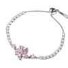 Pulseira de Flor de Zircônia para Mulheres Pulseira Simples Europeia e Americana com Design de Nicho Ins Celebridade da Internet Joia de Mão Personalizada