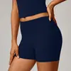 Shorts de Yoga Cepillados de Secado Rápido para Mujer, Shorts Deportivos Fitness de Cintura Alta para Control de Abdomen, Shorts Deportivos para Correr que Levantan los Glúteos, Estilo Transfronterizo Europeo y Americano con Bolsillos