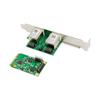 Tarjeta de Red Mini PCIe Gigabit de Doble Puerto RTL8111F ASM1182 Tarjeta Adaptadora de Dispositivo Ethernet Industrial