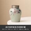 Fabricante Esmalte Craquelado de Hielo Pintado a Mano Puro Lata de Té Cerámica Sellada Mini Portátil a Prueba de Humedad Almacenamiento de Té Lata para Té de Flores Despertar Almacén de Té