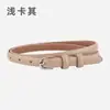 Cinturón Fino de Cuero Genuino Estilo Coreano para Mujer, Hebilla de Pin de Piel de Vaca, Cinturón Fino de Cuero Estilo Hong Kong Vintage para Mujer, Venta al por Mayor de Fábrica