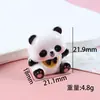 Panda Sonrojado de Dibujos Animados Adorno de Animal de Resina 3D Llavero Colgante Creativo Decoración de Escritorio Coche Micro Paisaje