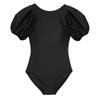 Maiô feminino de uma peça triângulo preto modelador verão com mangas costas nuas conservador tecido de alta qualidade ajuste justo entidade atacado moda praia